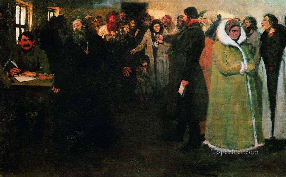 in the township board 1877 Ilya Repin Oil Paintings